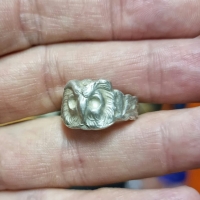 Перстень-перевертыш "Сова", XIX в., серебро